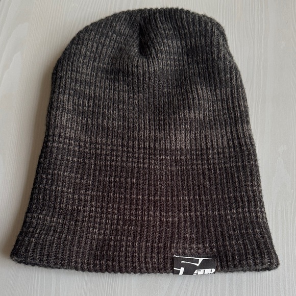 509 Other - Black and Gray Ribbed Knit Beanie